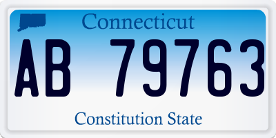 CT license plate AB79763