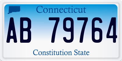 CT license plate AB79764