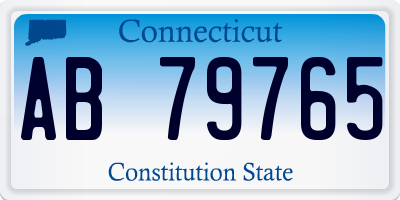 CT license plate AB79765