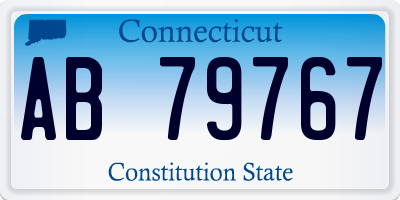 CT license plate AB79767