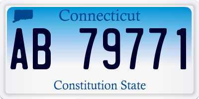 CT license plate AB79771