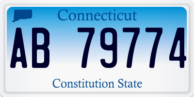 CT license plate AB79774