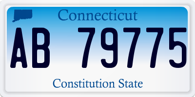 CT license plate AB79775
