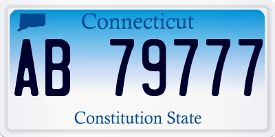 CT license plate AB79777