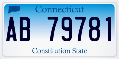 CT license plate AB79781