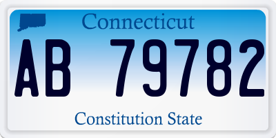 CT license plate AB79782