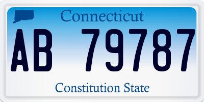 CT license plate AB79787