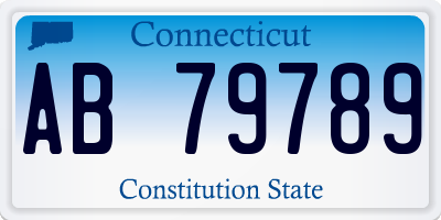 CT license plate AB79789