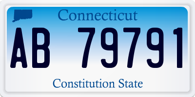 CT license plate AB79791