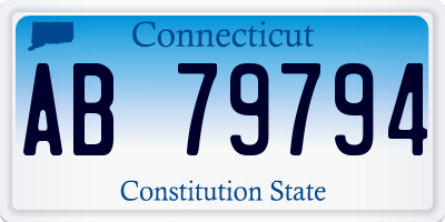 CT license plate AB79794