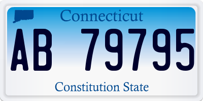 CT license plate AB79795