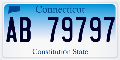 CT license plate AB79797