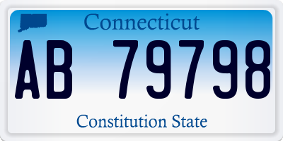 CT license plate AB79798