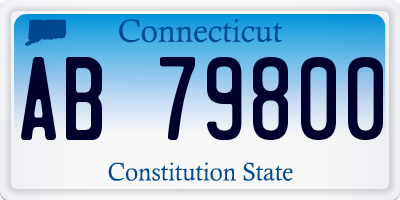 CT license plate AB79800