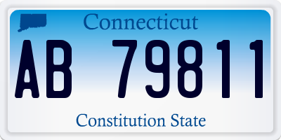 CT license plate AB79811