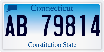 CT license plate AB79814