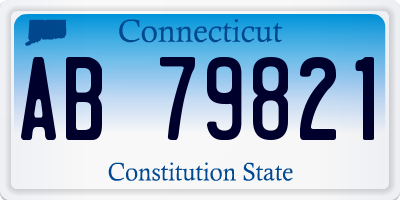 CT license plate AB79821