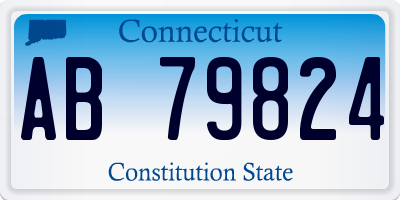 CT license plate AB79824