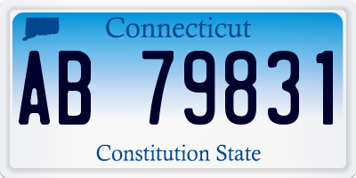 CT license plate AB79831
