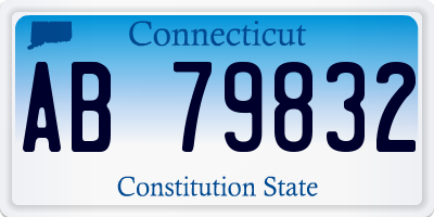 CT license plate AB79832