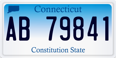 CT license plate AB79841