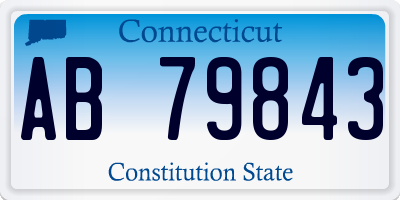 CT license plate AB79843