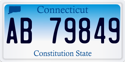 CT license plate AB79849