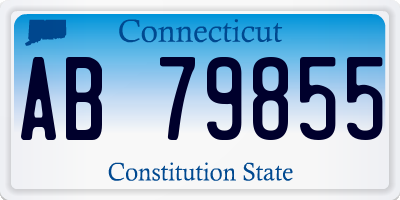 CT license plate AB79855