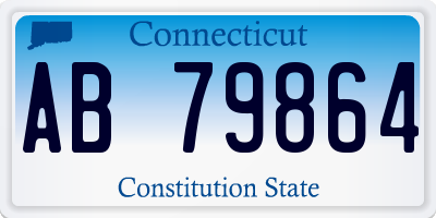 CT license plate AB79864