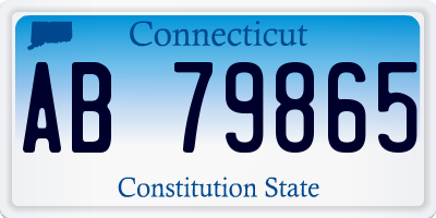 CT license plate AB79865