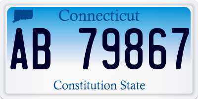 CT license plate AB79867