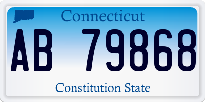 CT license plate AB79868