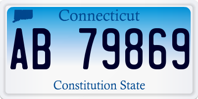 CT license plate AB79869