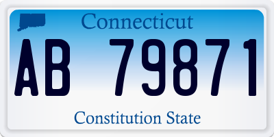 CT license plate AB79871