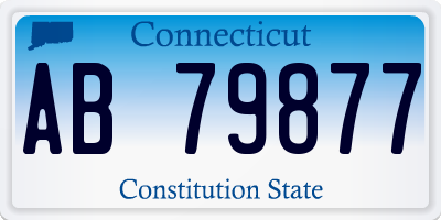 CT license plate AB79877
