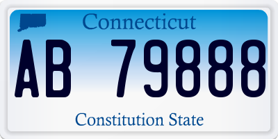 CT license plate AB79888