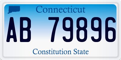 CT license plate AB79896