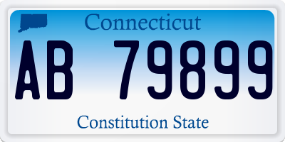 CT license plate AB79899