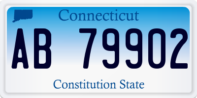CT license plate AB79902