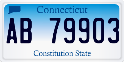 CT license plate AB79903