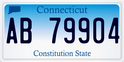 CT license plate AB79904