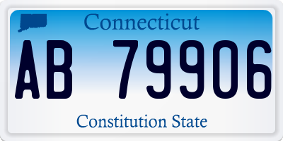 CT license plate AB79906