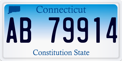 CT license plate AB79914