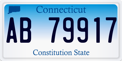 CT license plate AB79917
