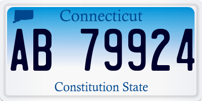 CT license plate AB79924