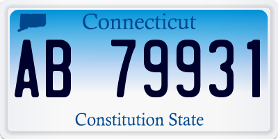 CT license plate AB79931