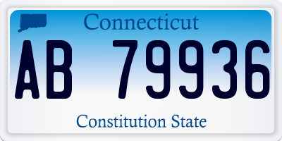 CT license plate AB79936