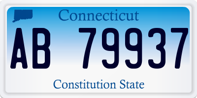 CT license plate AB79937