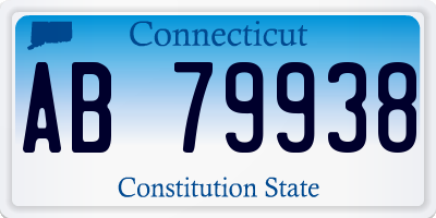CT license plate AB79938