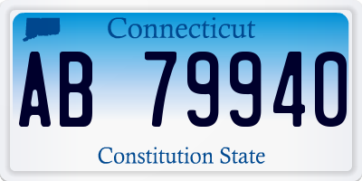 CT license plate AB79940